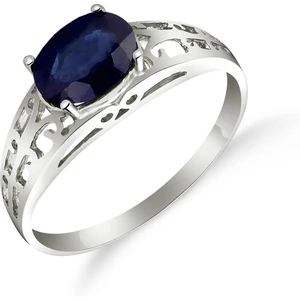 QP Jewellers Sapphire Catalan Filigree Ring 1.15ct in Sterling Silver