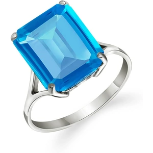 QP Jewellers Blue Topaz Auroral Ring 7ct in Sterling Silver