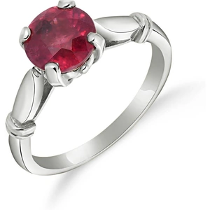 QP Jewellers Ruby Solitaire Ring 2ct in Sterling Silver