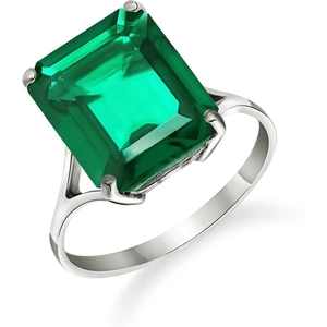 QP Jewellers Lab Grown Emerald Auroral Ring 4.5ct in Sterling Silver