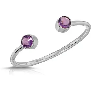 QP Jewellers Round cut Amethyst Ring 0.22ctw in 9ct White Gold