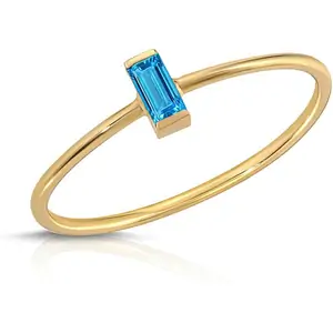 QP Jewellers Baguette cut Topaz Ring 0.15ct in 9ct Gold