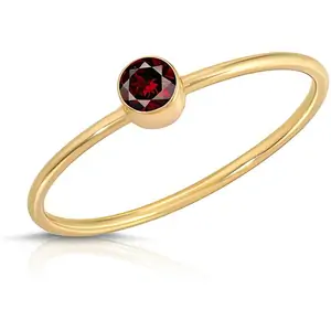 QP Jewellers Round cut Garnet Ring 0.12ct in 9ct Gold
