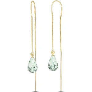 QP Jewellers Green Amethyst Scintilla Earrings 4.5 ctw in 9ct Gold