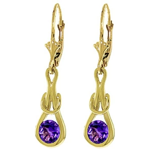 QP Jewellers Amethyst San Francisco Drop Earrings 1.3 ctw in 9ct Gold
