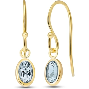 QP Jewellers Aquamarine Allure Drop Earrings 1 ctw in 9ct Gold