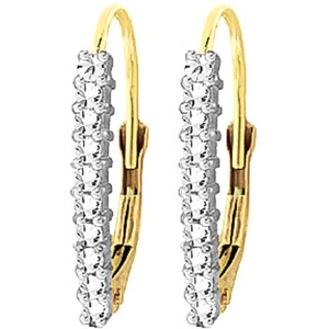 QP Jewellers White Topaz Drop Earrings 0.45 ctw in 9ct Gold