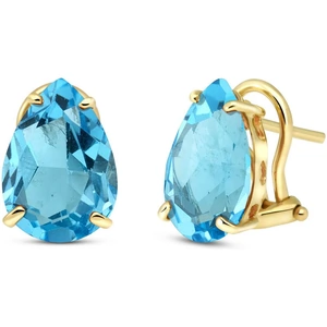 QP Jewellers Blue Topaz Droplet Stud Earrings 10 ctw in 9ct Gold