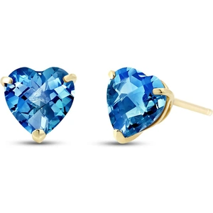 QP Jewellers Blue Topaz Stud Earrings 3.25 ctw in 9ct Gold