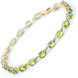 QP Jewellers Peridot Infinite Tennis Bracelet 5.5 ctw in 9ct Gold