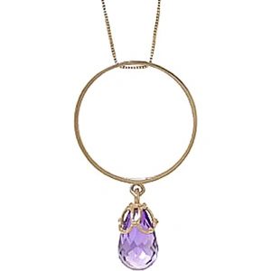 QP Jewellers Amethyst Infinity Pendant Necklace 3 ct in 9ct Gold