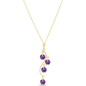 QP Jewellers Amethyst Dream Catcher Pendant Necklace 2.25 ctw in 9ct Gold