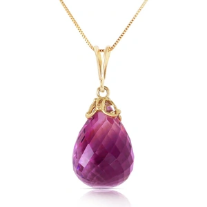 QP Jewellers Amethyst Tiara Pendant Necklace 7 ct in 9ct Gold