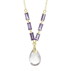 QP Jewellers Amethyst Verona Pendant Necklace 4.35 ctw in 9ct Gold