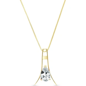 QP Jewellers Aquamarine Eiffel Pendant Necklace 1.5 ct in 9ct Gold