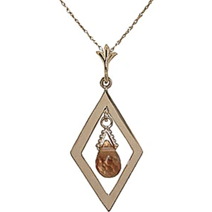 QP Jewellers Citrine Kite Pendant Necklace 0.7 ct in 9ct Gold