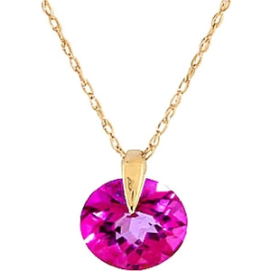 QP Jewellers Pink Topaz Gem Drop Pendant Necklace 1 ct in 9ct Gold