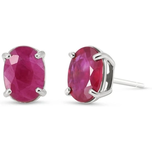 QP Jewellers Ruby Stud Earrings 1.8 ctw in 9ct White Gold