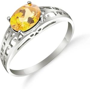 QP Jewellers Citrine Catalan Filigree Ring 1.15 ct in 9ct White Gold
