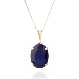 QP Jewellers Sapphire Oval Pendant Necklace 8.5 ct in 9ct Rose Gold