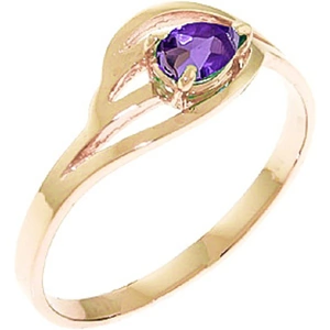 QP Jewellers Amethyst Pear Strand Ring 0.3 ct in 9ct Rose Gold