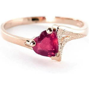 QP Jewellers Ruby Devotion Ring 1 ct in 9ct Rose Gold