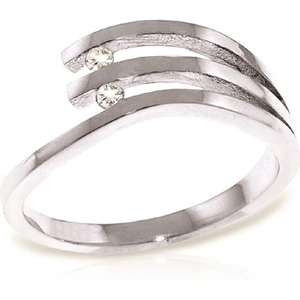 QP Jewellers Round Cut Diamond Ring 0.06 ctw in 9ct White Gold