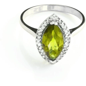 QP Jewellers Peridot Halo Ring 2.15 ctw in 9ct White Gold