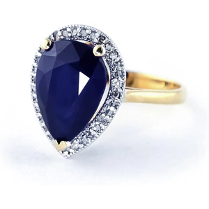 QP Jewellers Sapphire Halo Ring 5.26 ctw in 9ct Gold