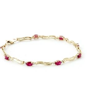 QP Jewellers Ruby Tennis Bracelet 2.01 ctw in 9ct Gold