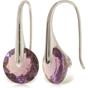 QP Jewellers Amethyst Drop Earrings 11.5 ctw in 9ct White Gold