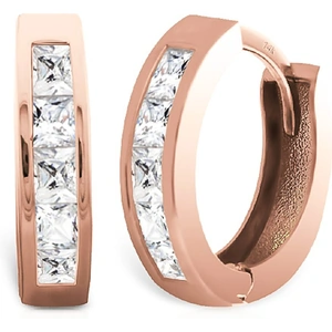 QP Jewellers Diamond Hoop Earrings 1 ctw in 9ct Rose Gold
