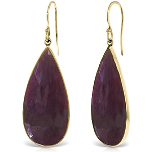 QP Jewellers Ruby Drop Earrings 40 ctw in 9ct Gold