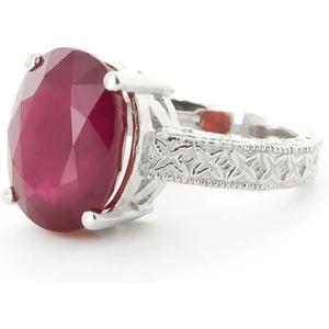 QP Jewellers Oval Cut Ruby Ring 8 ct in 9ct White Gold