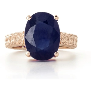 QP Jewellers Oval Cut Sapphire Ring 8.5 ct in 9ct Rose Gold