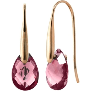 QP Jewellers Garnet Briolette Drop Earrings 6 ctw in 9ct Rose Gold