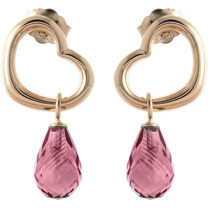 QP Jewellers Garnet Stud Earrings 4.5 ctw in 9ct Rose Gold