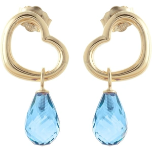 QP Jewellers Blue Topaz Stud Earrings 4.5 ctw in 9ct Gold