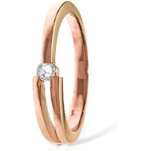 QP Jewellers Diamond Channel Set Ring 0.1 ct in 9ct Rose Gold