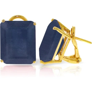 QP Jewellers Octagon Cut Sapphire Earrings 14 ctw in 9ct Gold