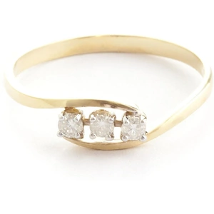 QP Jewellers Round Cut Diamond Ring 0.15 ctw in 18ct Gold