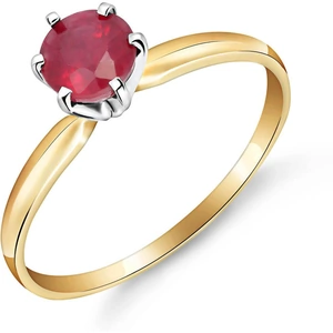 QP Jewellers Ruby Crown Solitaire Ring 0.65 ct in 18ct Gold