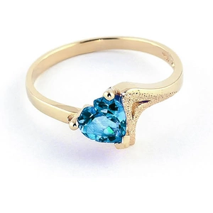 QP Jewellers Blue Topaz Devotion Ring 0.95 ct in 18ct Gold