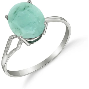 QP Jewellers Emerald Claw Set Ring 2.9 ct in 18ct White Gold