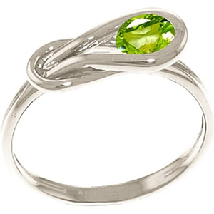 QP Jewellers Peridot San Francisco Ring 0.65 ct in 18ct White Gold