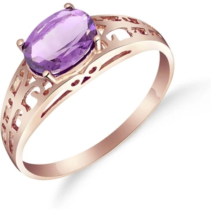 QP Jewellers Amethyst Catalan Filigree Ring 1.15 ct in 18ct Rose Gold