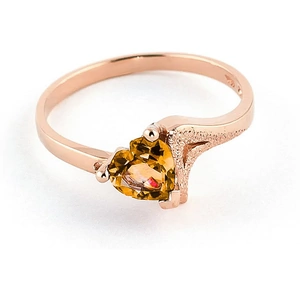 QP Jewellers Citrine Devotion Ring 0.95 ct in 18ct Rose Gold