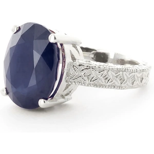 QP Jewellers Oval Cut Sapphire Ring 8.5 ct in 18ct White Gold
