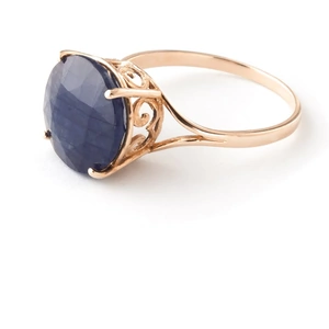 QP Jewellers Round Cut Sapphire Ring 9.5 ct in 18ct Rose Gold