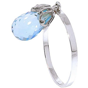 QP Jewellers Blue Topaz Crown Ring 3 ct in Sterling Silver